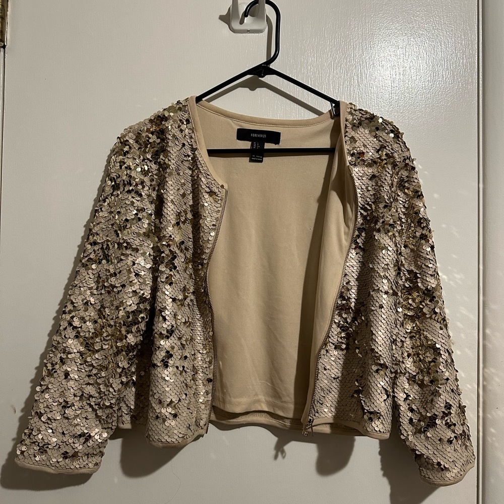Gold sequin jacket - Large - Picture 6 of 6